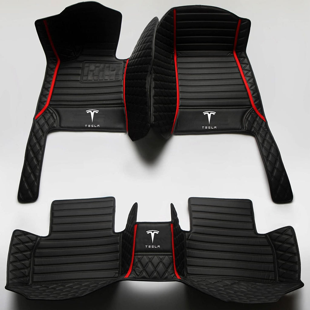 Waterproof Non-Slip All Weather Leather Car Floor Mat Pack of 2 Q443555