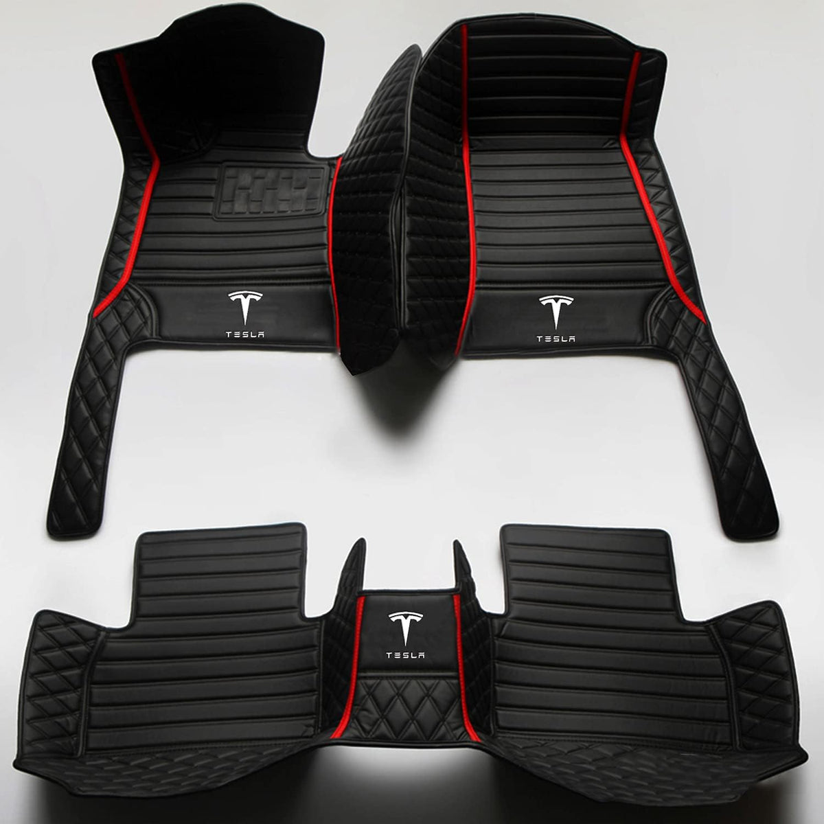 Waterproof Non-Slip All Weather Leather Car Floor Mat Pack of 2 Q443555