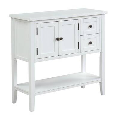 Modern Console Table Sofa Table with 2 Drawers, 1 Cabinet and 1 Shelf R906034