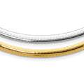 Reversible White & Yellow Domed Omega Necklace X768398