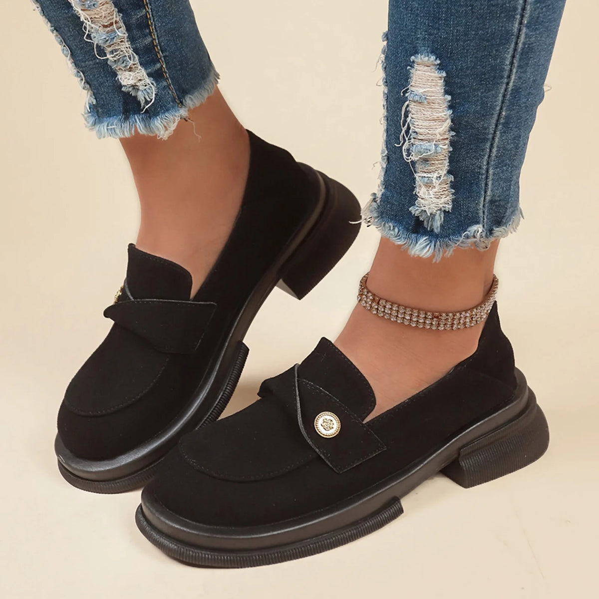 Black Casual Sandals F486158