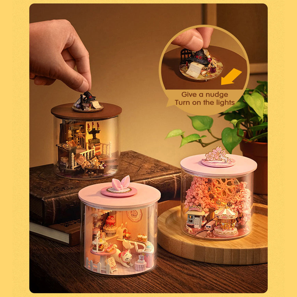 Witch's Room Miniature Dollhouse Kit with LED T4554