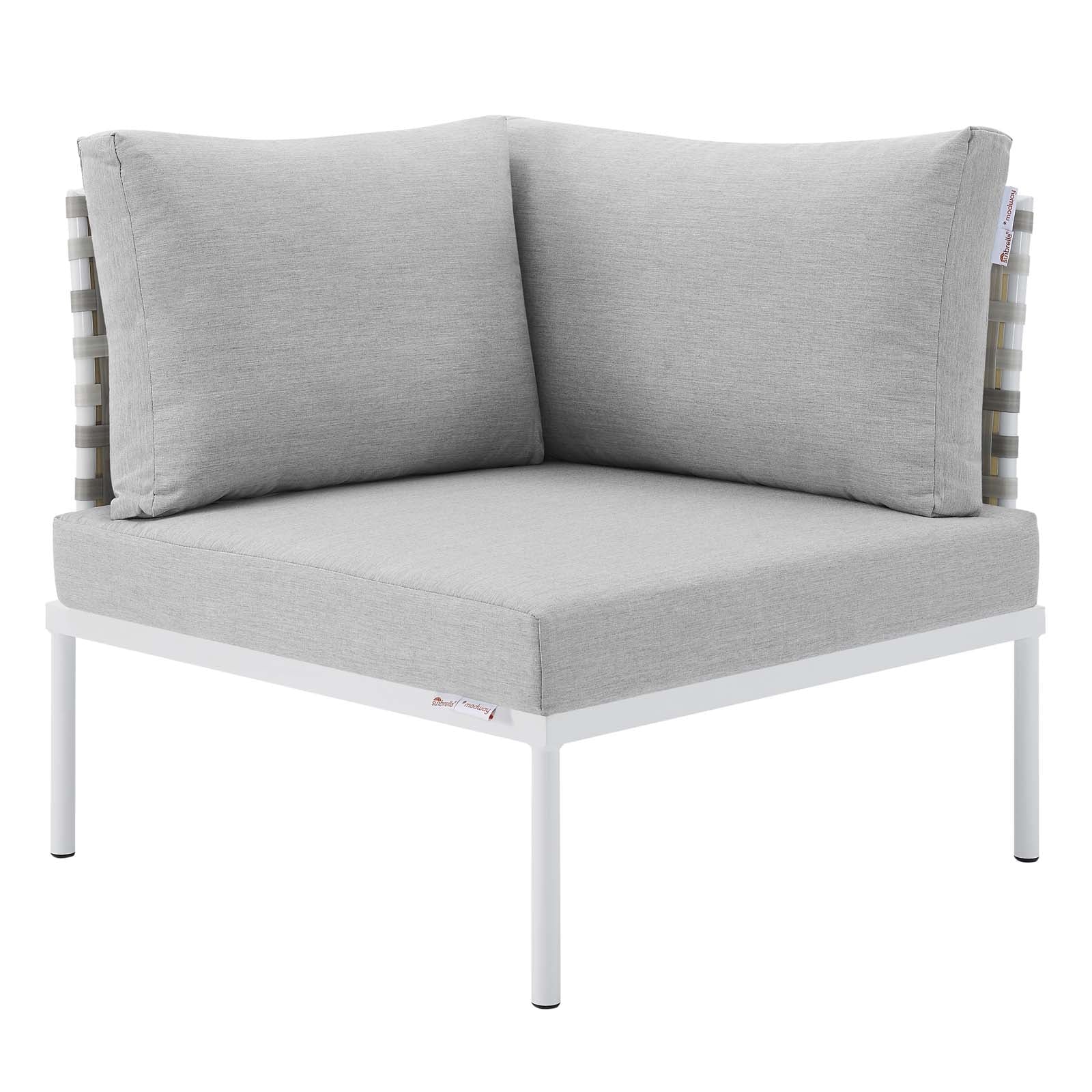 10-Piece Aluminum Outdoor Sectional Sofa Set in Taupe Gray L1796