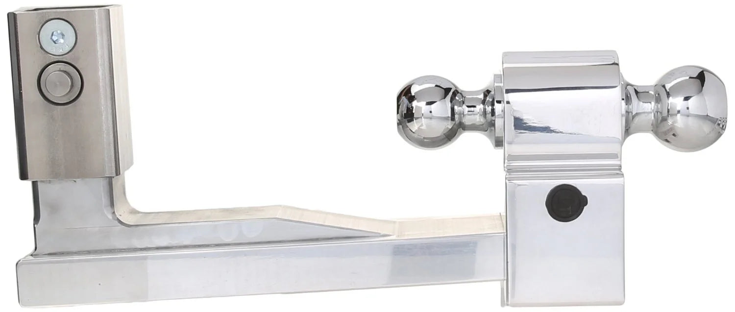 Adjustable Locking Double Ball RV Hitch with 11" Rise & 10" Drop W265