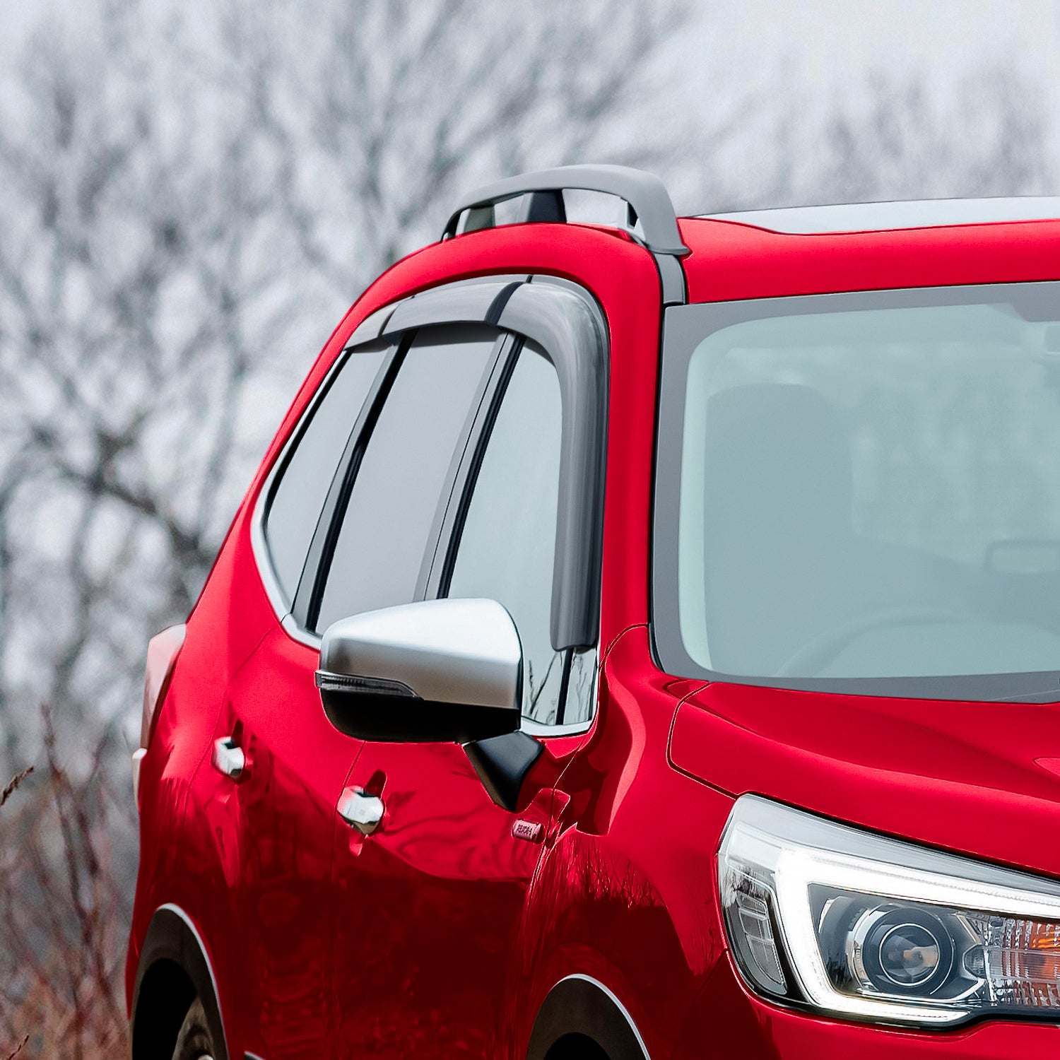 6 Pieces Glass Rain Guards for Subaru Forester Y838