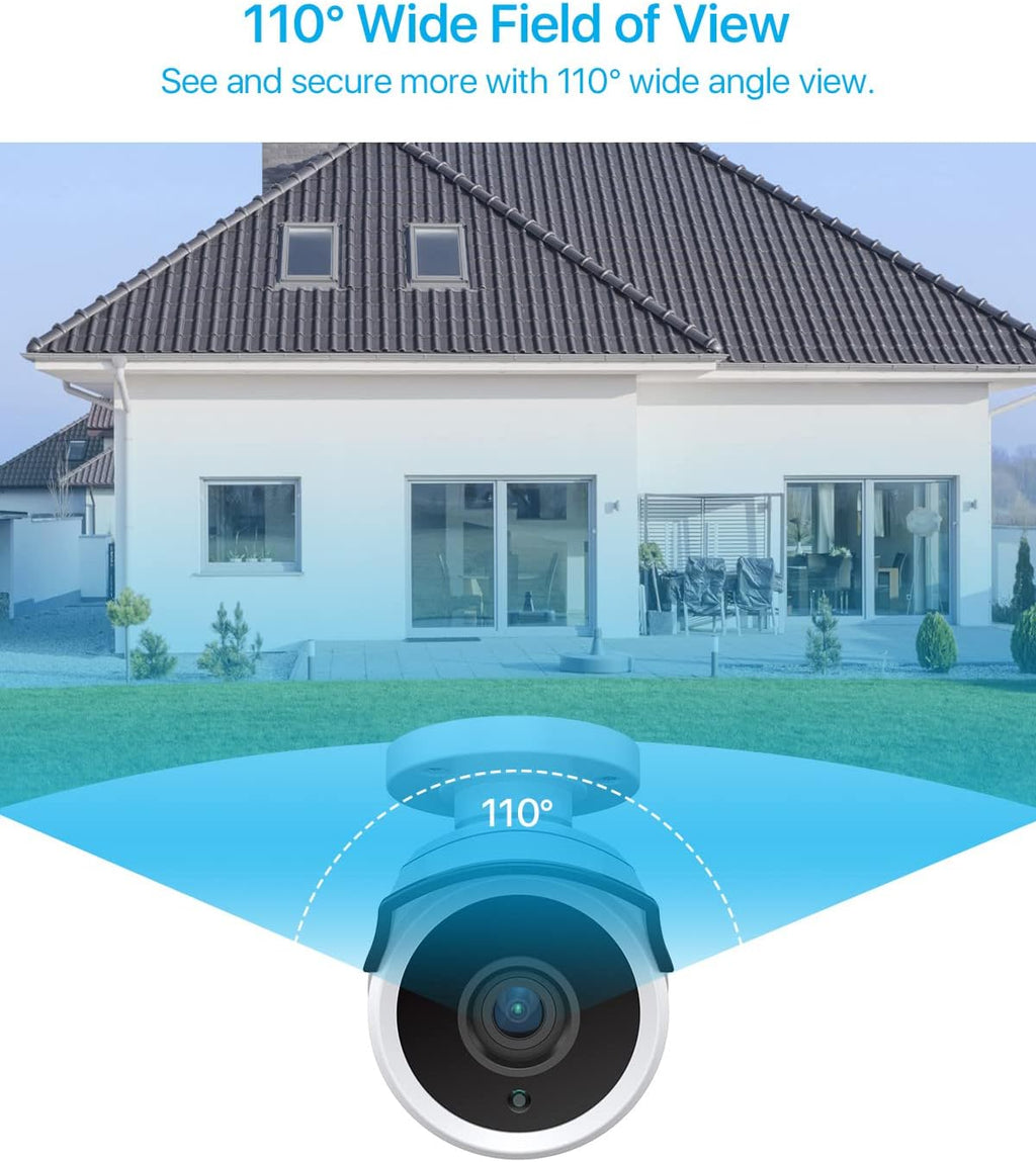 4PACK 1080P HD TVI Security Cameras 120ft Night Vision Waterproof Camera O5400