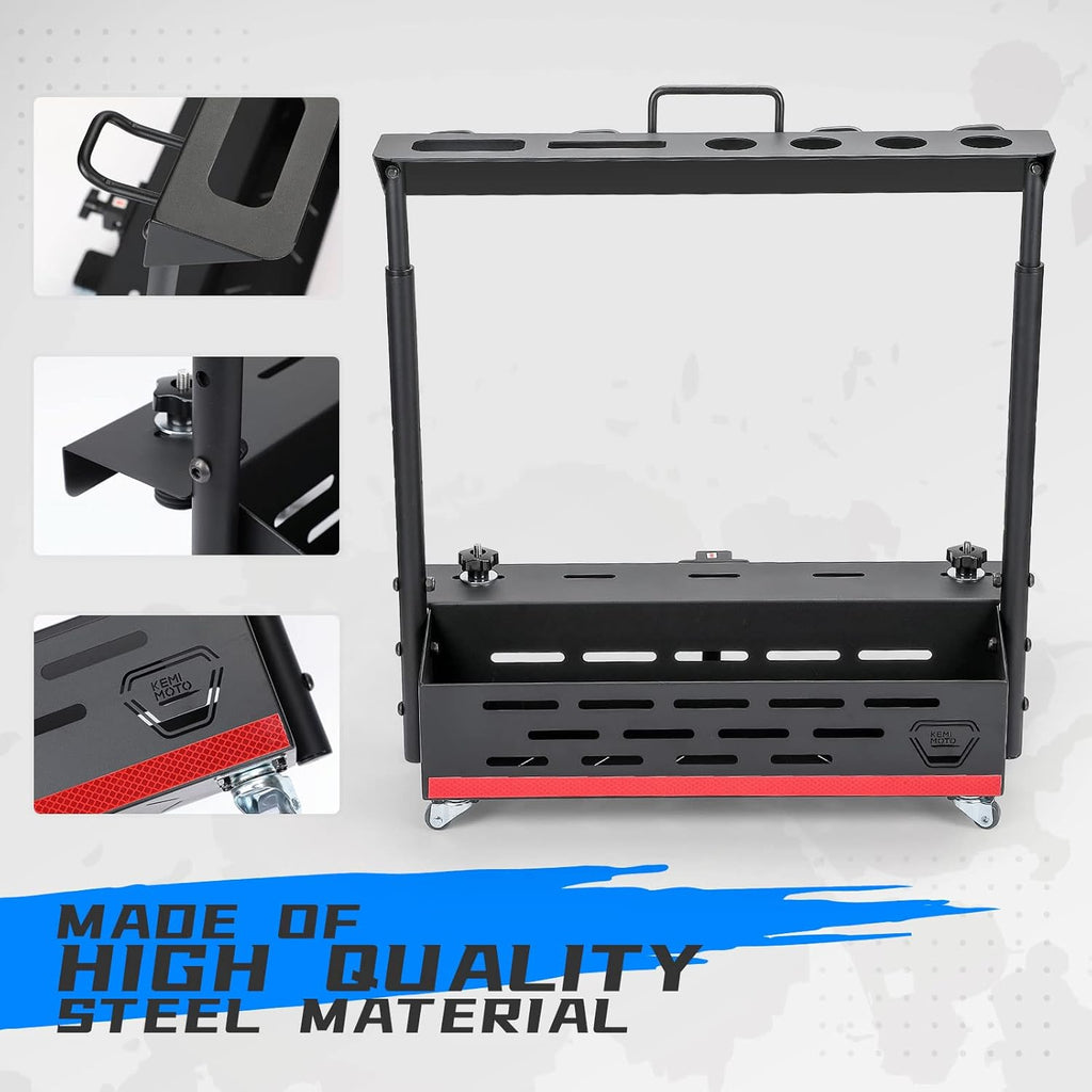 Aluminum Bed Storage Rack with Wheels B5739