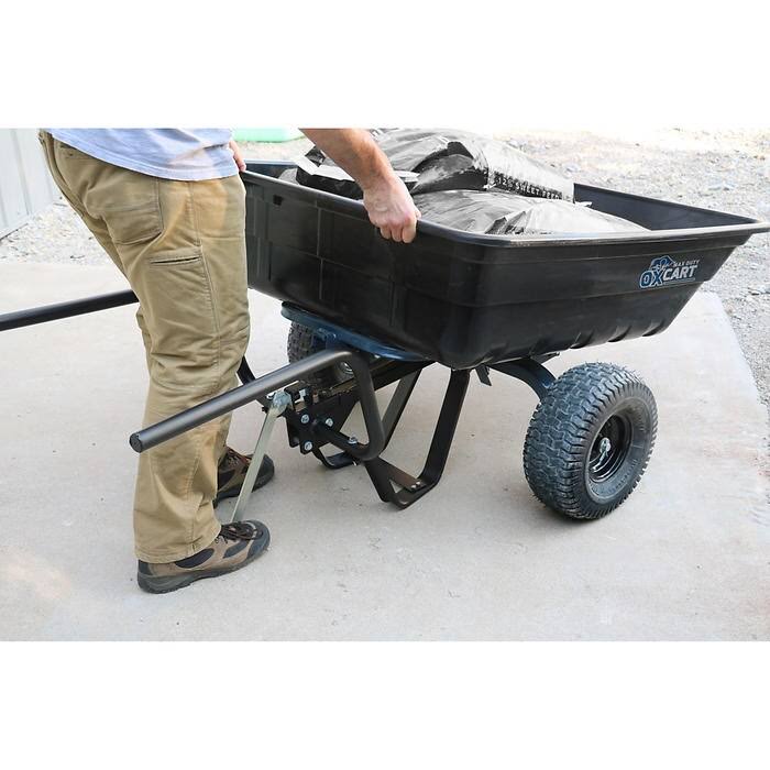 Hydraulic-Assisted 12 Cubic Foot Poly Dump Cart K556