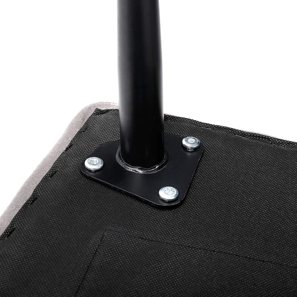 Grey Velvet Ottoman Foot Stool with Steel Legs S12622