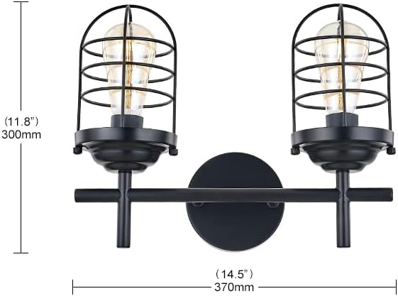 Black Vanity Light Wall Sconce W57478