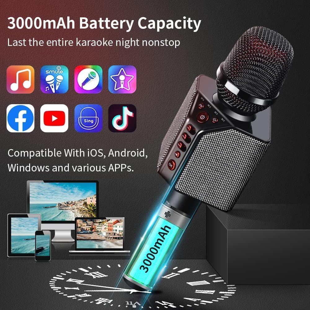 Portable Handheld Karaoke Microphone Speaker with Bluetooth V1669