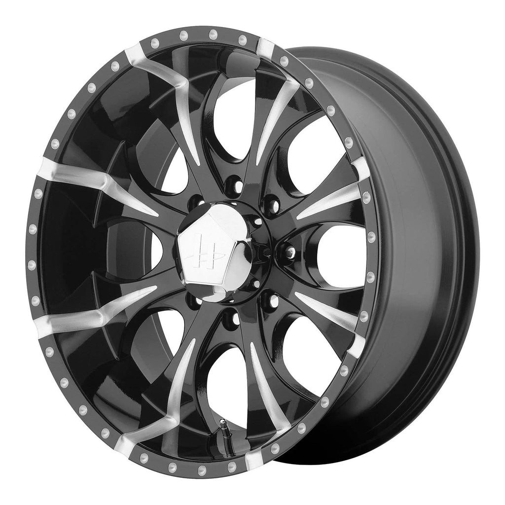 Black Milled 16x8 8x6.5 0mm Wheel W120