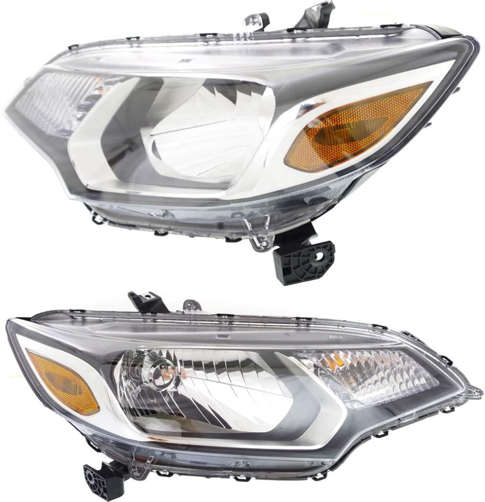 Headlight Assembly Driver and Passenger Side with Bulbs R3760
