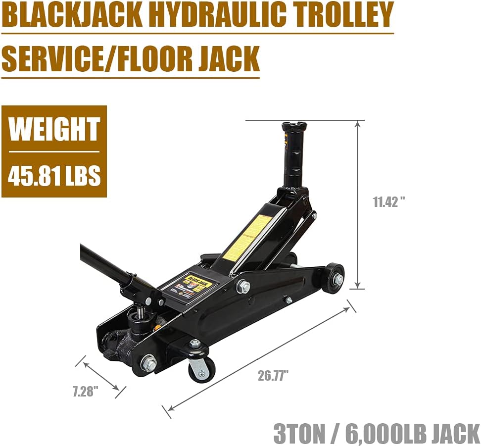 Black Hydraulic Trolley Service/Floor Jack C201