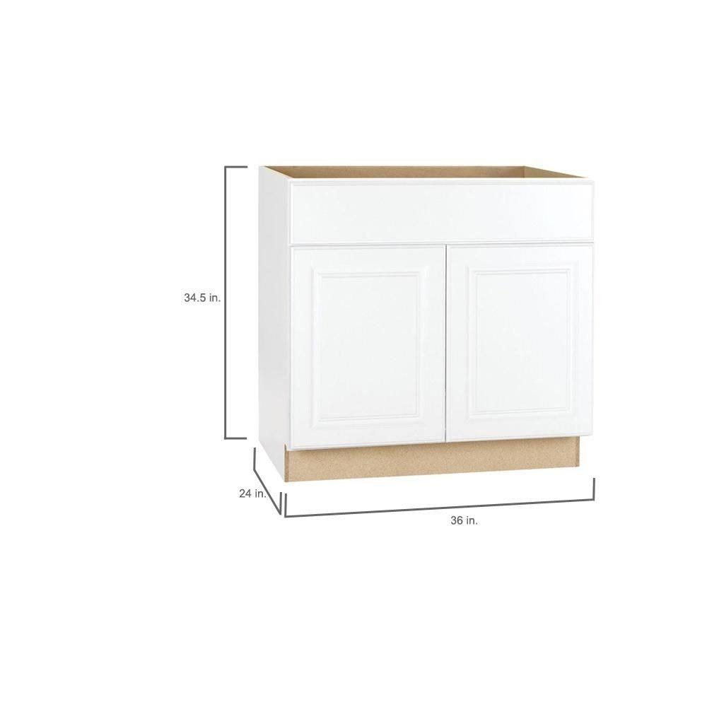 Satin White Sink Base Kitchen Cabinet A3561