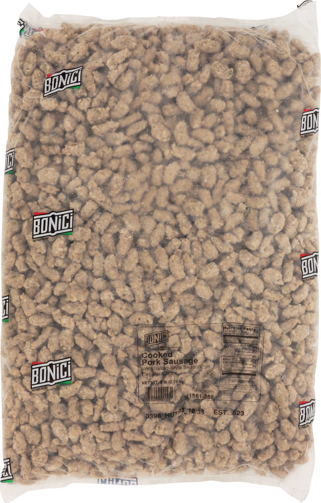 Italian Style Pork Sausage Pizza Topping, 5 Pound D1819