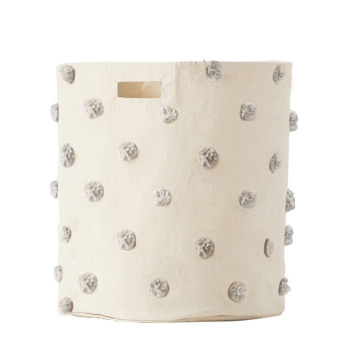 Grey Pom Pom Hamper N3268