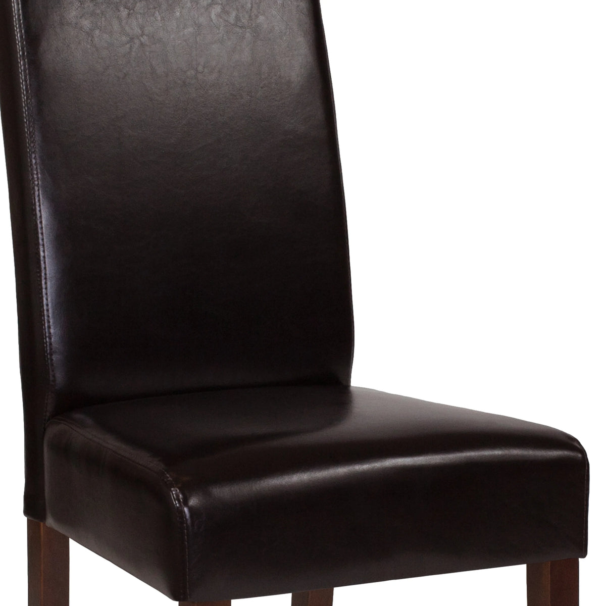 Brown Faux Leather Dining Chair W735115