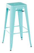 Green Steel Backless Barstool (4-Pack) E700
