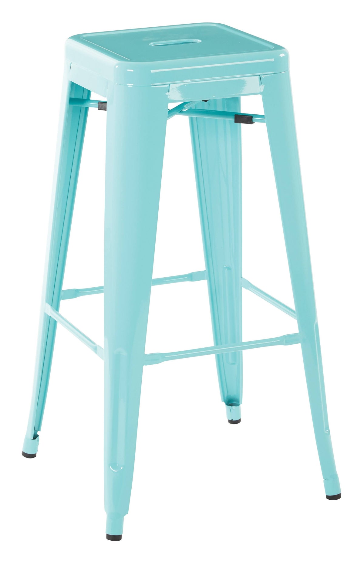 Green Steel Backless Barstool (4-Pack) E700
