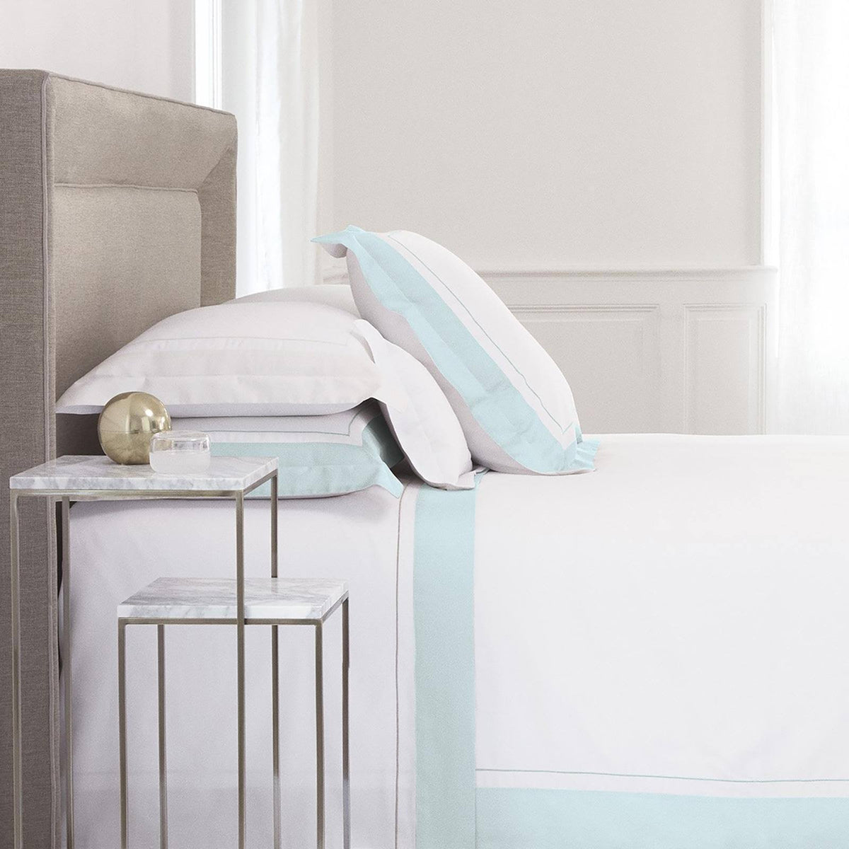 Aqua Sateen Sham Y6804