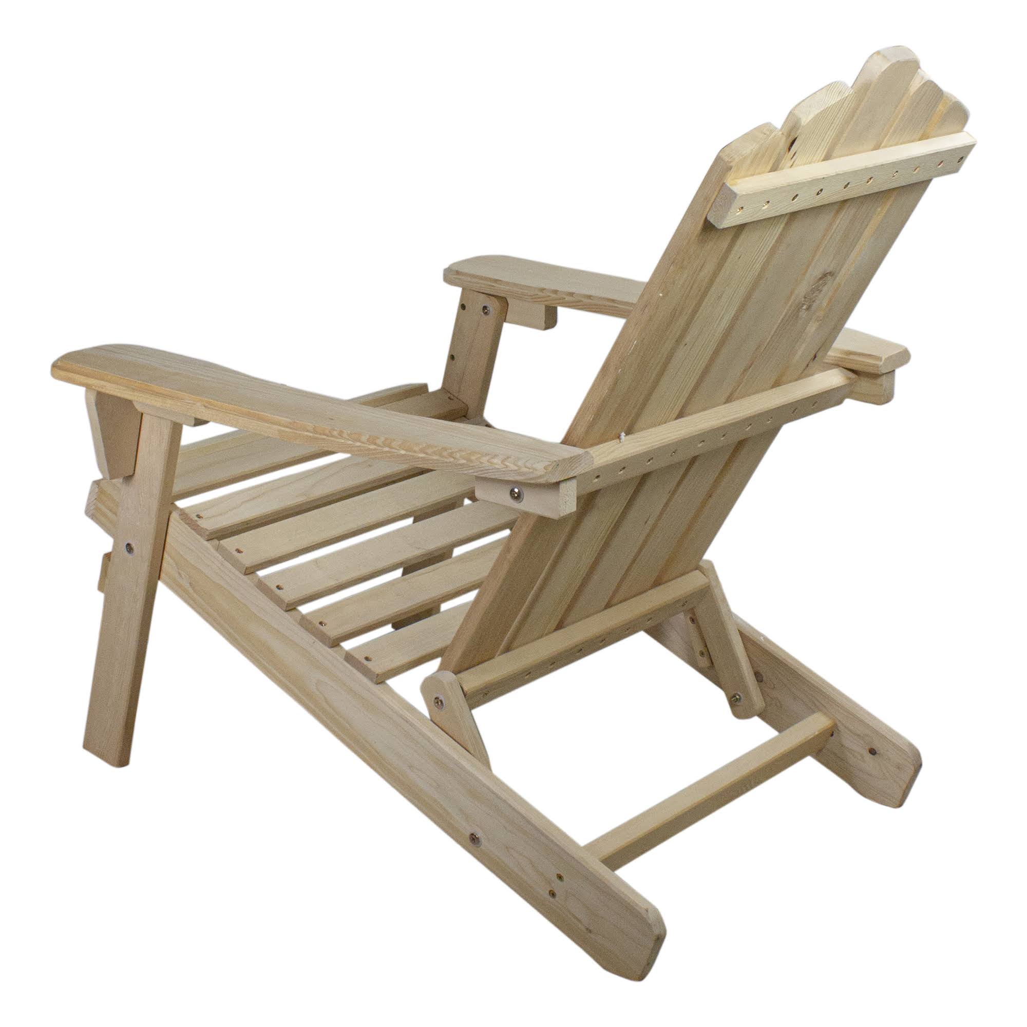 Natural Brown Folding Wooden Adirondack Chair E800