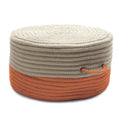 Orange Two-Tone Pouf L8087