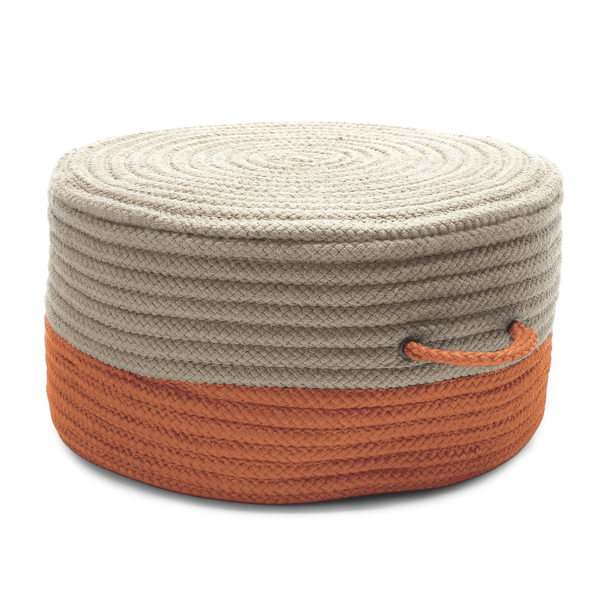 Orange Two-Tone Pouf L8087