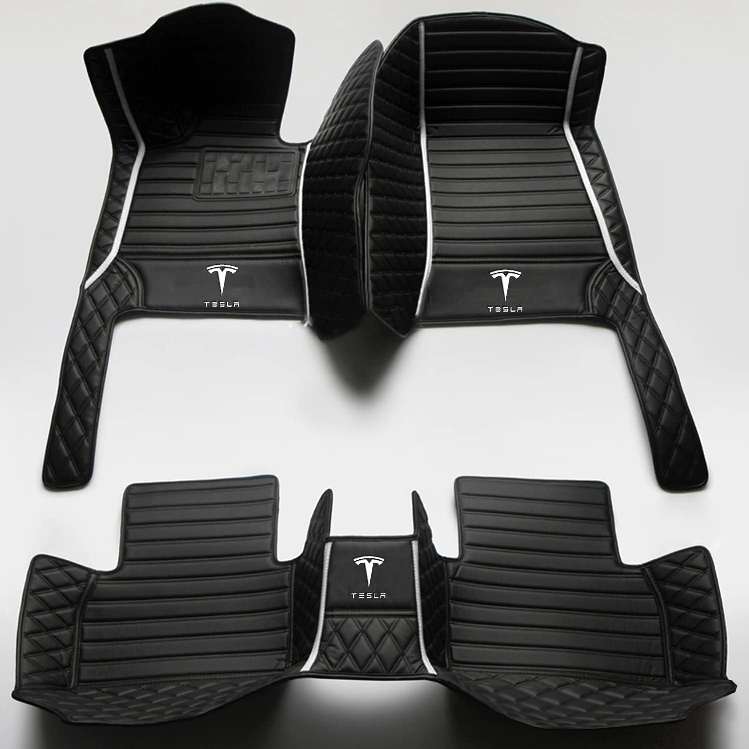 Waterproof Non-Slip All Weather Leather Car Floor Mat Pack of 2 Q443555