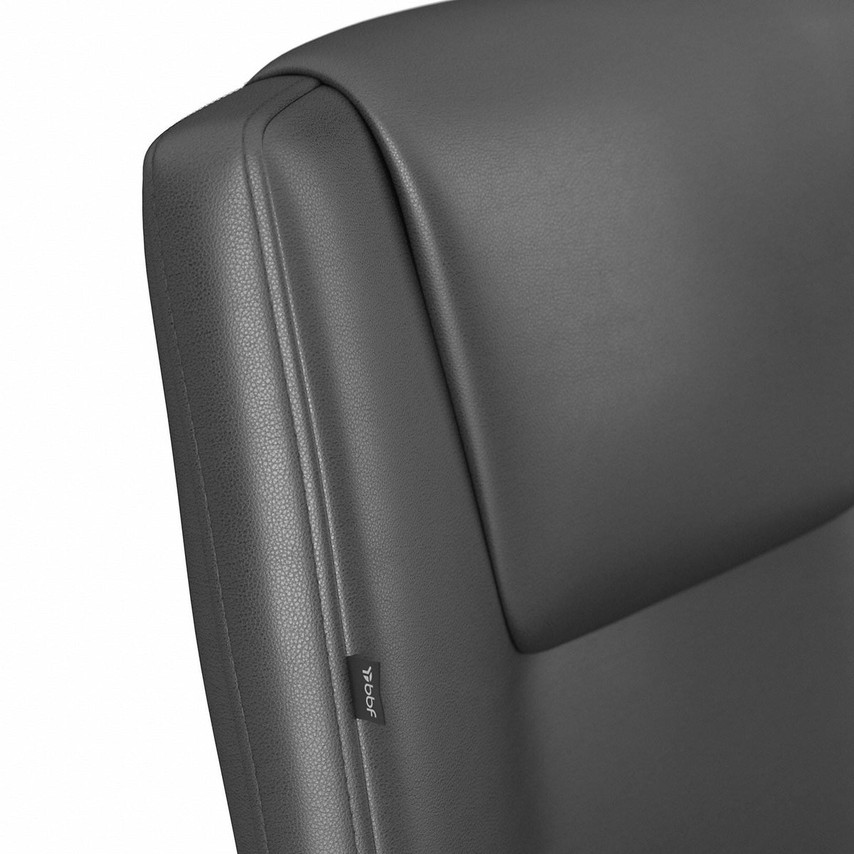 Light Gray Leather High Back Box Chair M964236