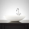 White Resin Vessel Bathroom Sink C32892