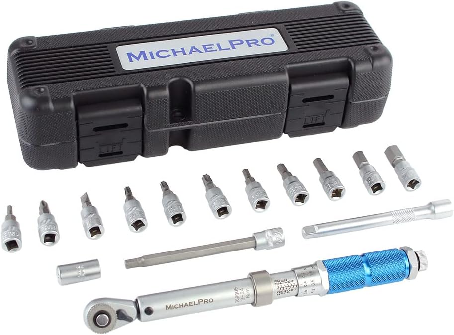 1/4-inch Drive Click Torque Wrench Set with Bits and Extension Bars Y50555