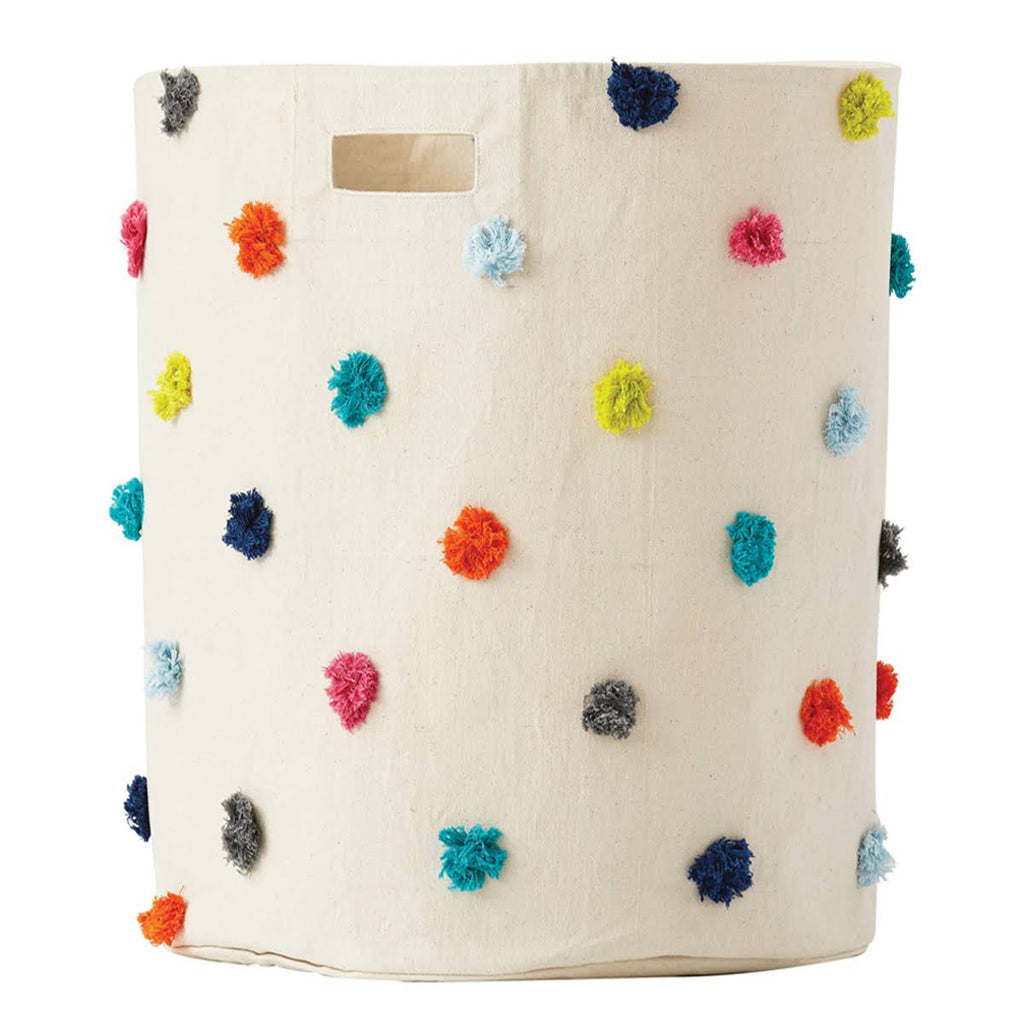 Grey Pom Pom Hamper N3268