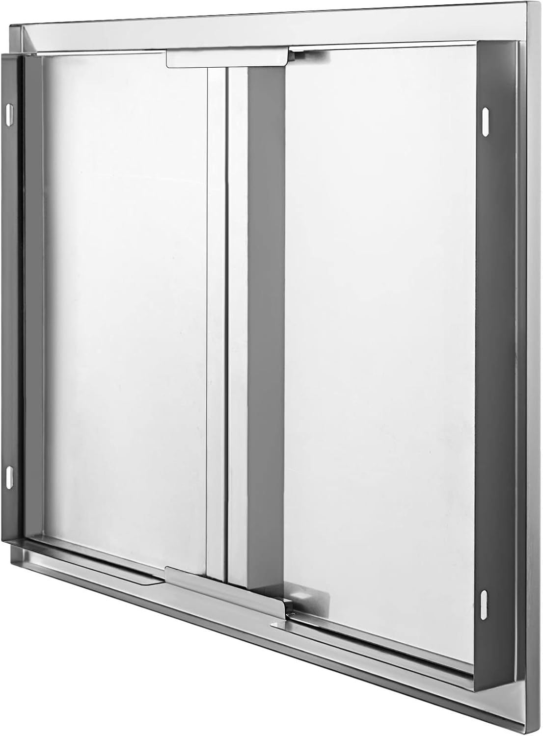 24 x 24 Inch Double BBQ Door Stainless Steel with Recessed Handle P18163