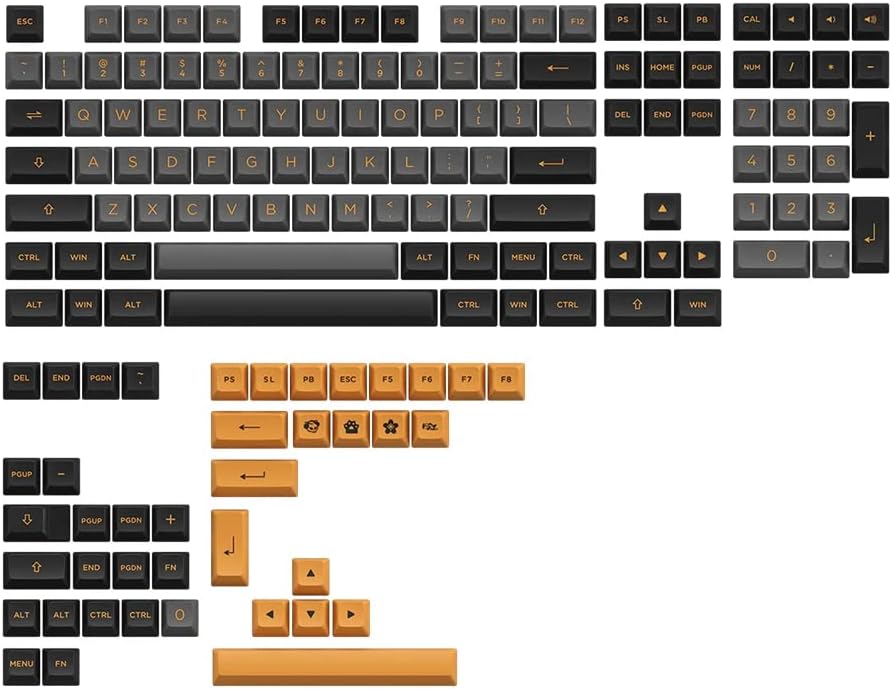 157 Keys Double-Shot PBT Cherry Profile Full Keycaps Set with Storage Box B34523