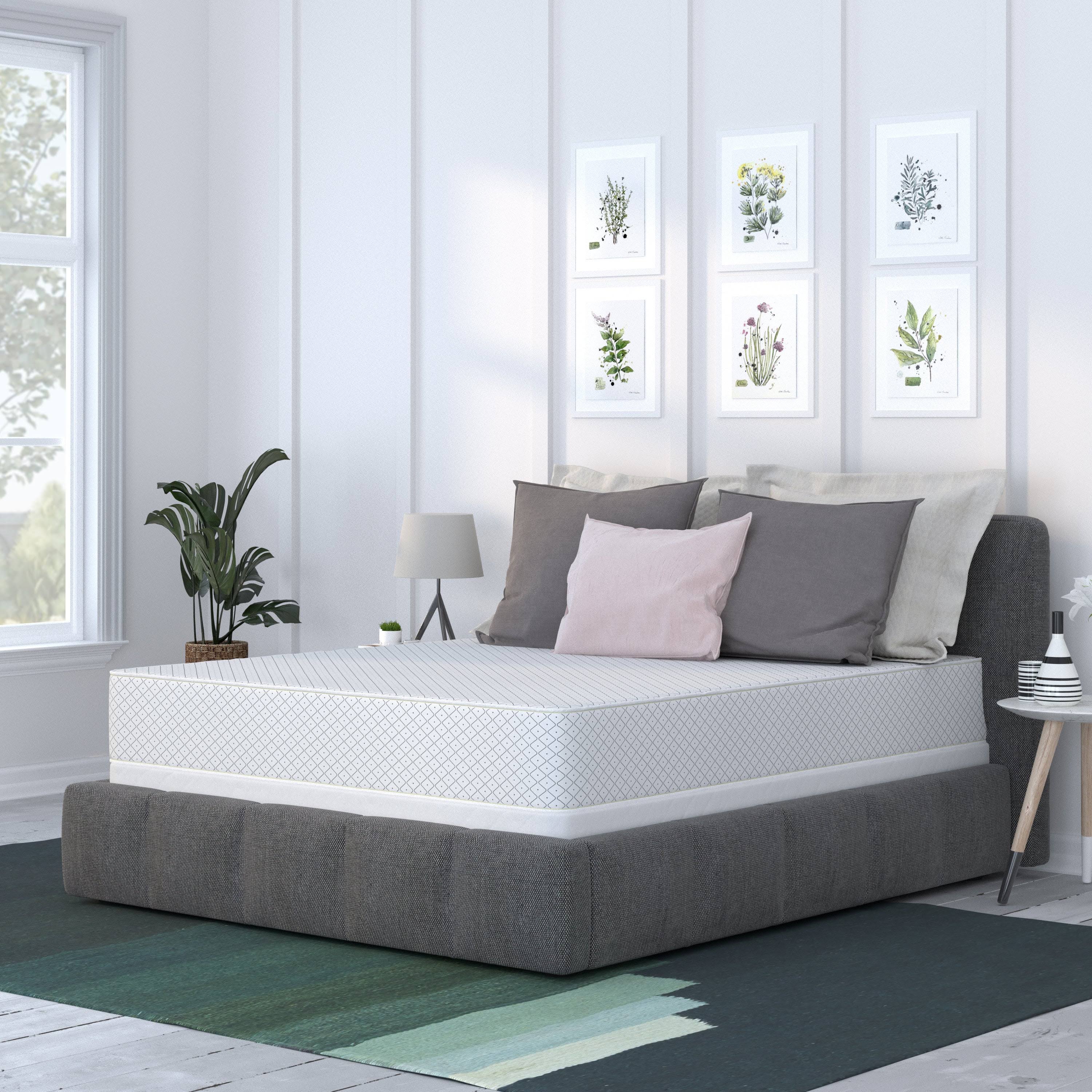 Firm 10-Inch King Size Foam Mattress and Foundation Set U776248