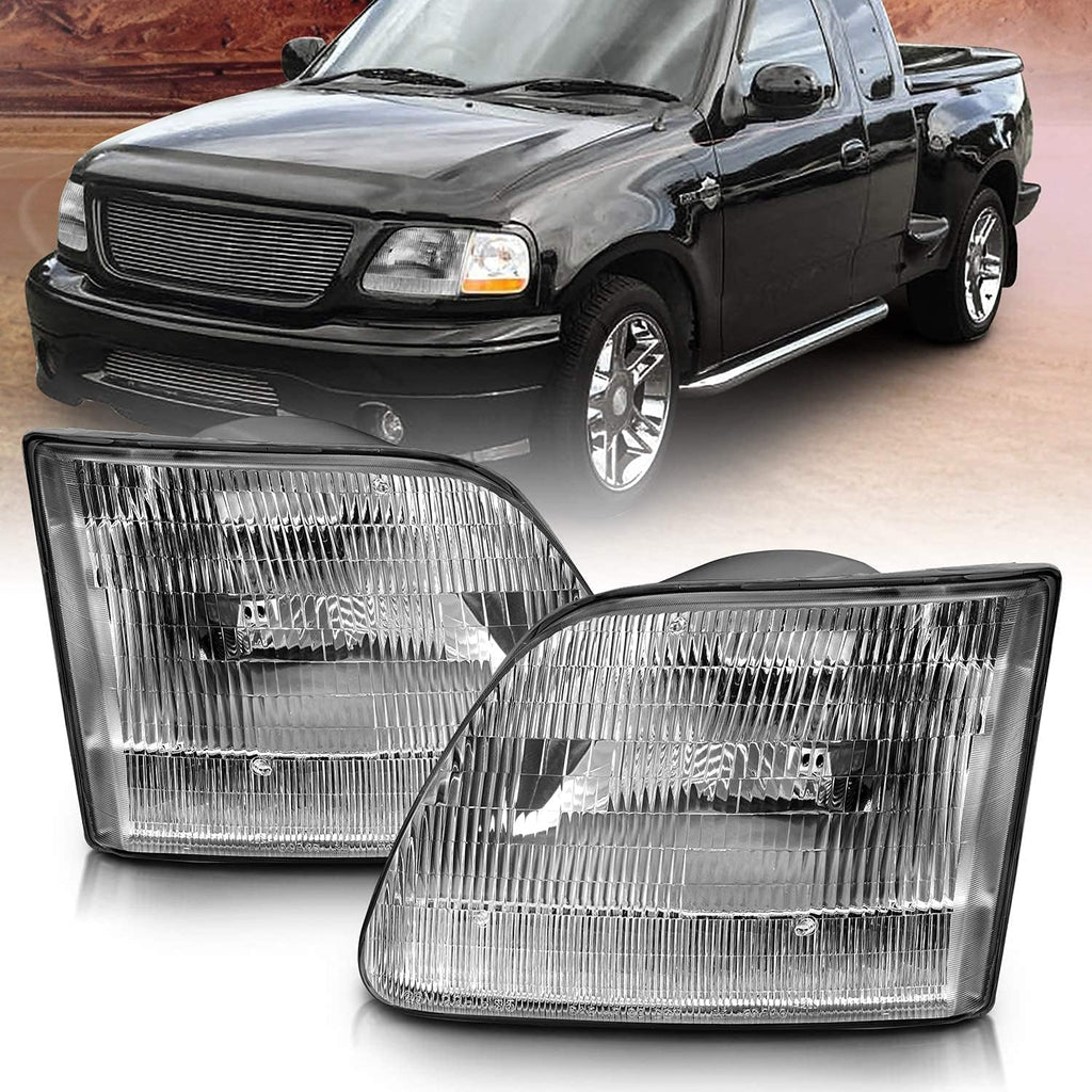 Black High/Low Beam Replacement Headlights Pack of 2 Q919254