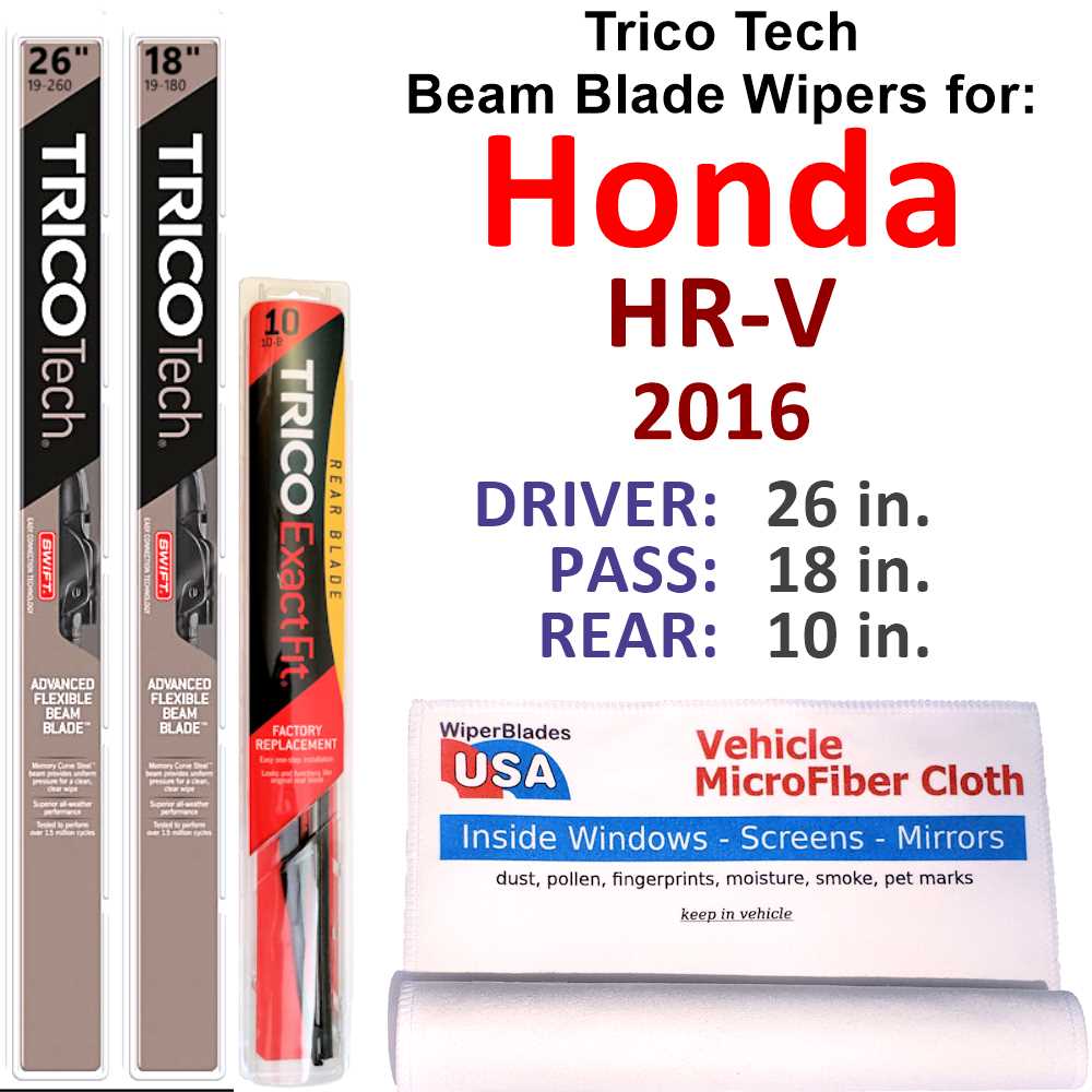 Beam Blade Wipers Set of 3 with Rear Wiper H163645