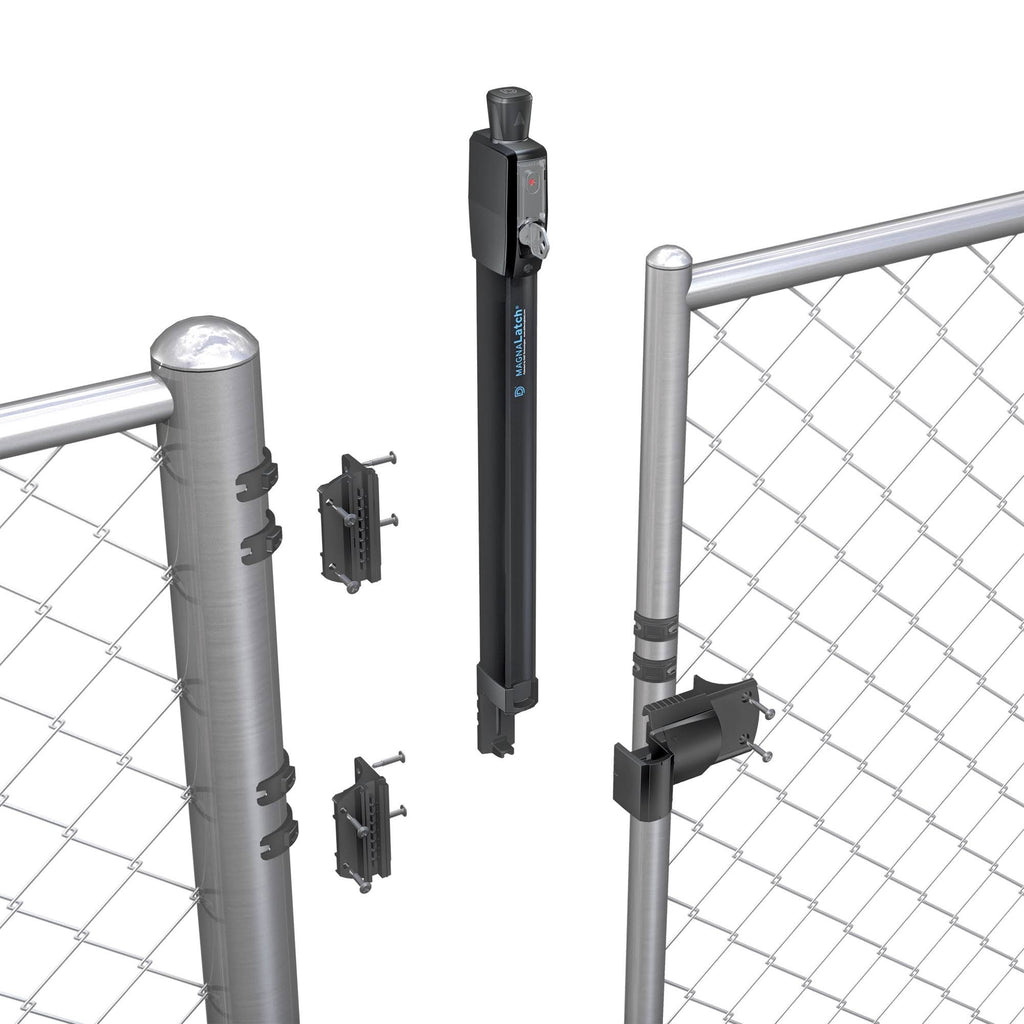 Galvanized Cast Steel Gate Safety Latch with Round Post Adapter Kit E296