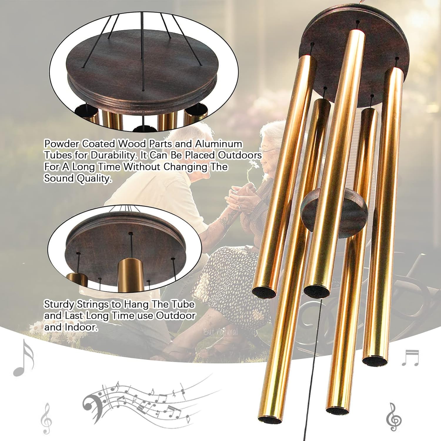 36” Aluminum Retro Resin Wind Chimes N3681