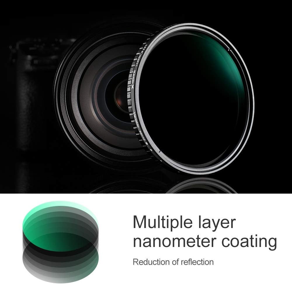 72mm Variable ND Filter ND2-ND32 Neutral Density Filter with Multi-Layer Coatings S847