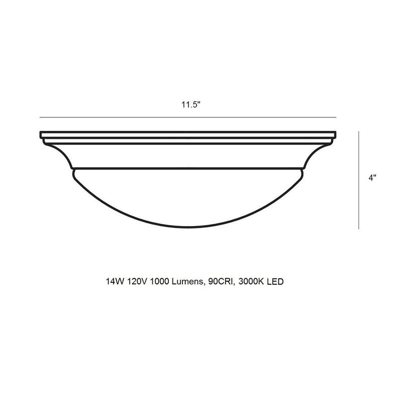 Satin Bronze LED Flush Mount U712867