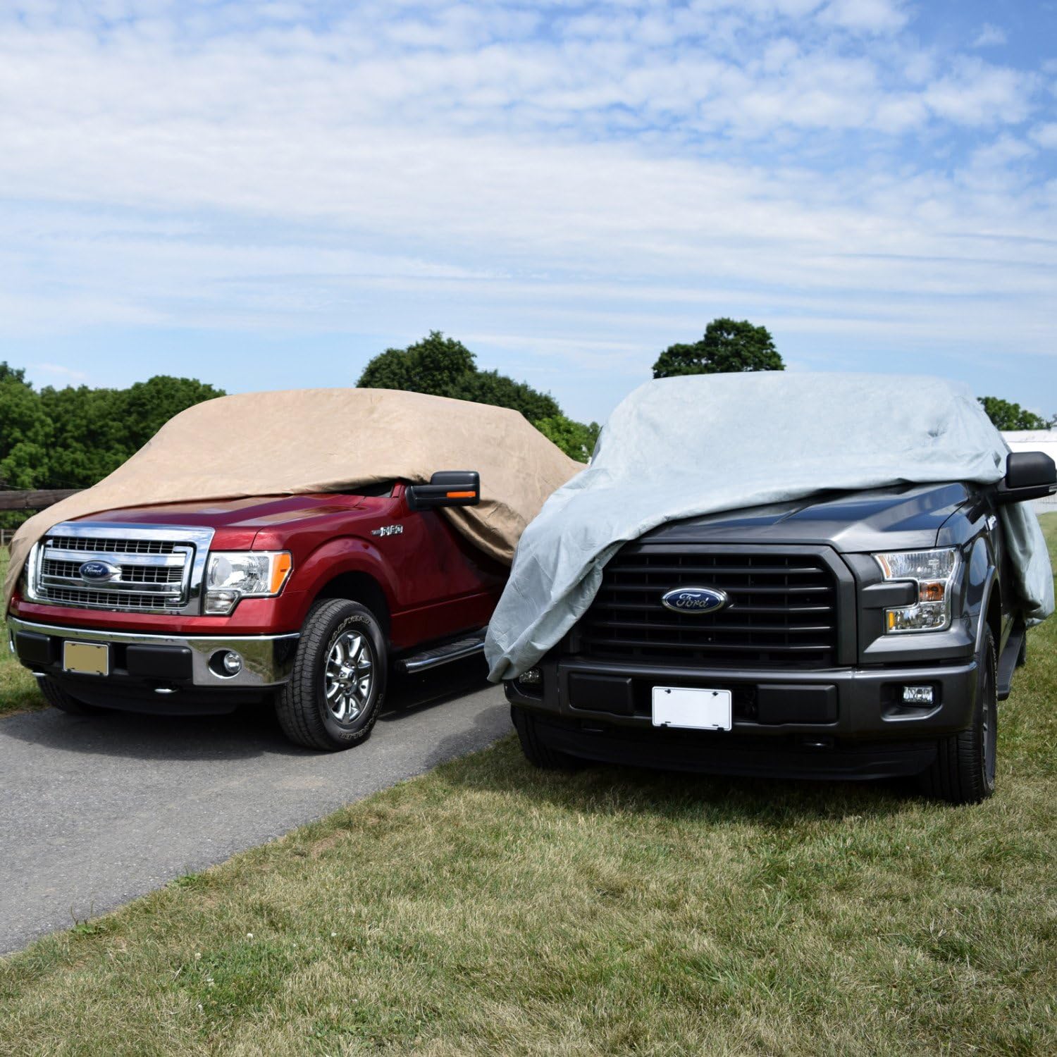Truck Cover, 4 Layer Waterproof, Tan, Fits Trucks up to 249"L x 70"W x 60"H M14714