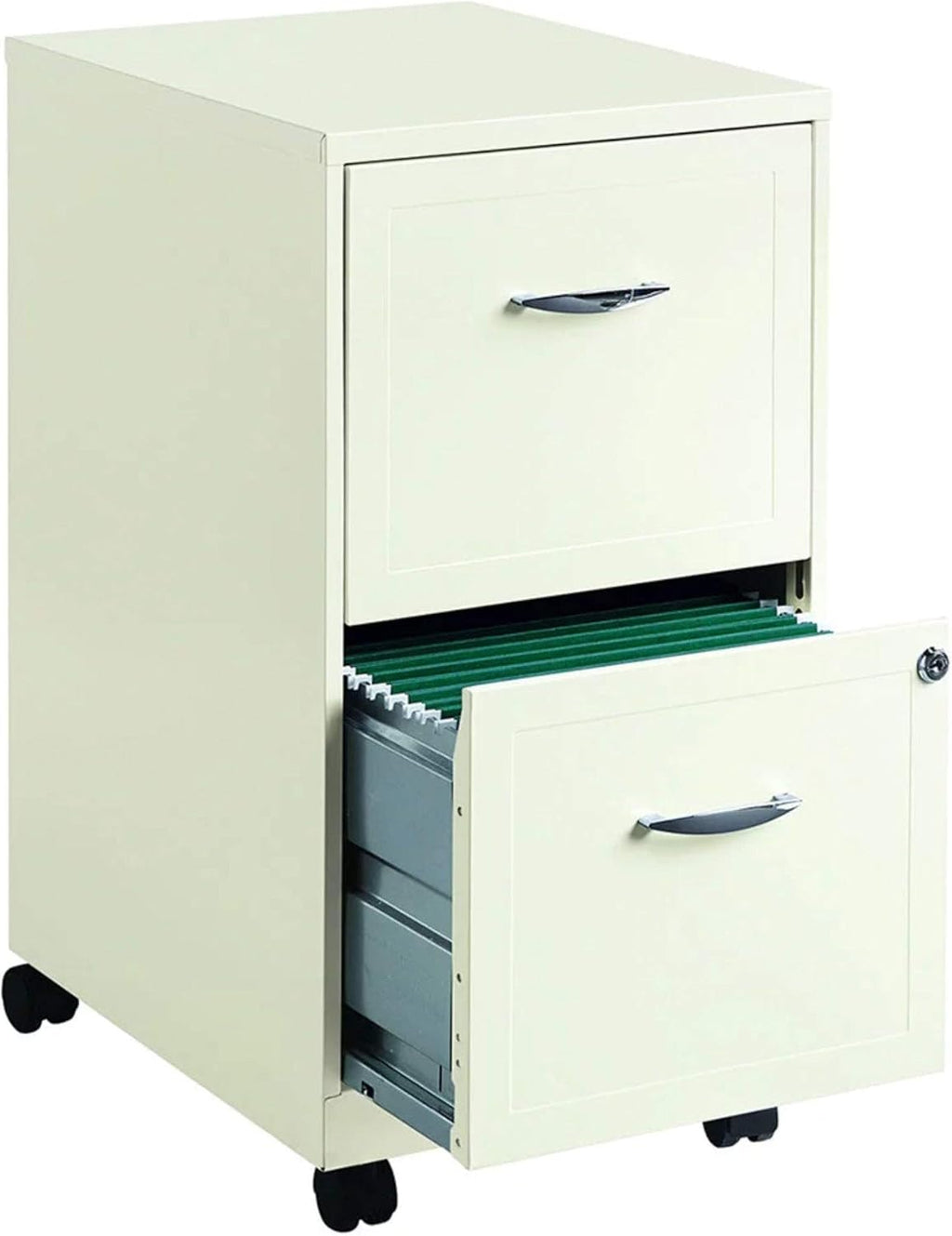 18 2 Drawer Mobile Vertical Metal File Cabinet Metallic Charcoal Z772128