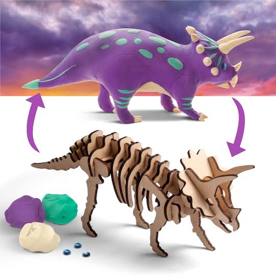 DIY Clay Triceratops & Tyrannosaurus Kit L1990