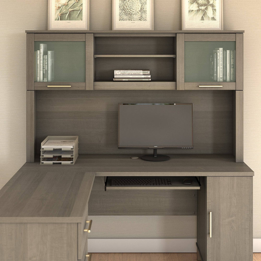 White Desk Hutch A762