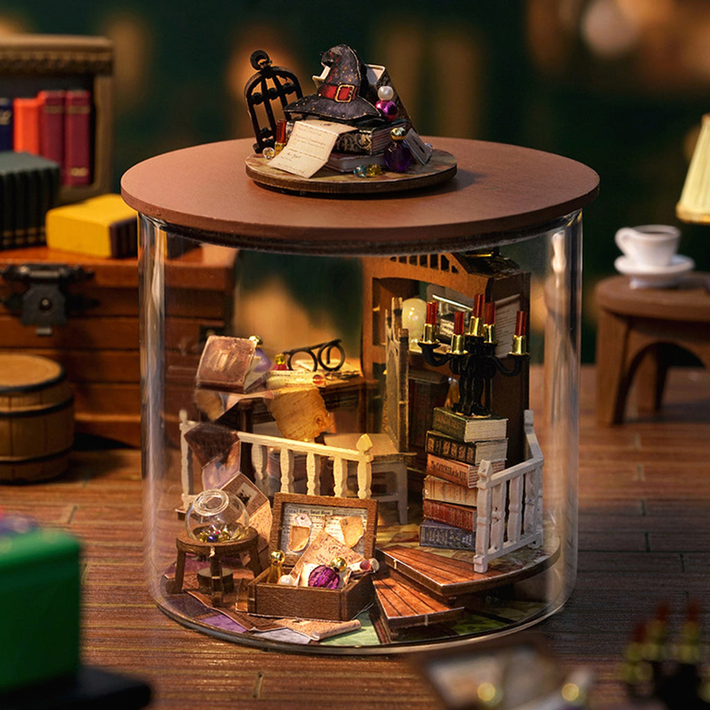 Witch's Room Miniature Dollhouse Kit with LED T4554