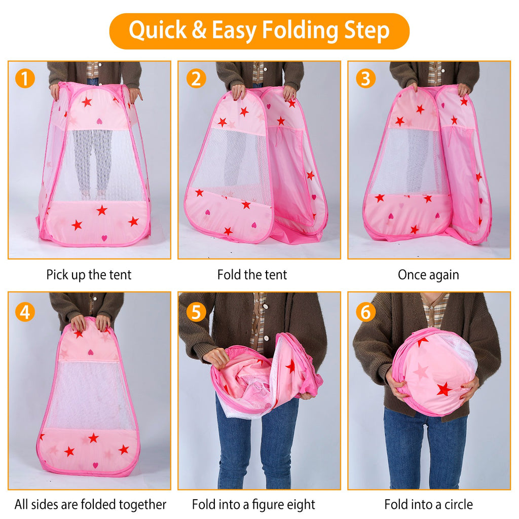Pink Kids Pop Up Play Tent Z8757