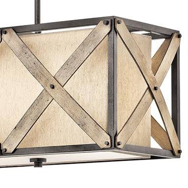 3 Light Linear Chandelier Anvil Iron G33851