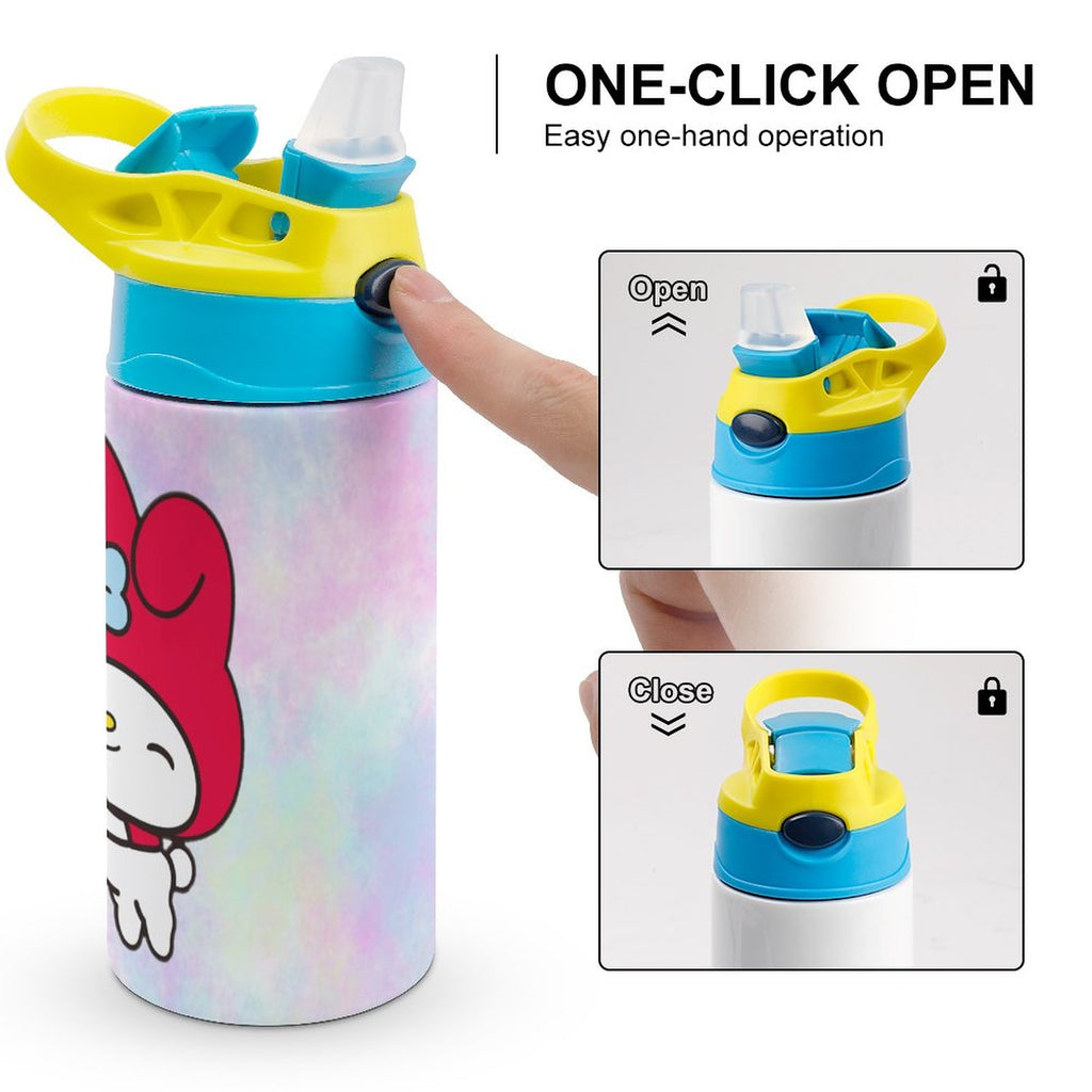 Stainless Steel Vacuum Insulated Water Bottle With Straw P58191